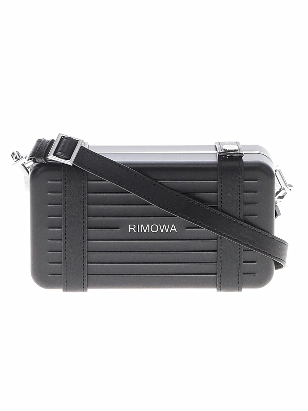Rimowa Personal Crossbody Matte Black Aluminum Hard Case Shoulder Bag Rare